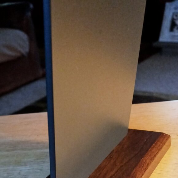 PRAYER of SERENITY Glass Table PLAQUE w/WOOD STAND - Picture 7 of 10